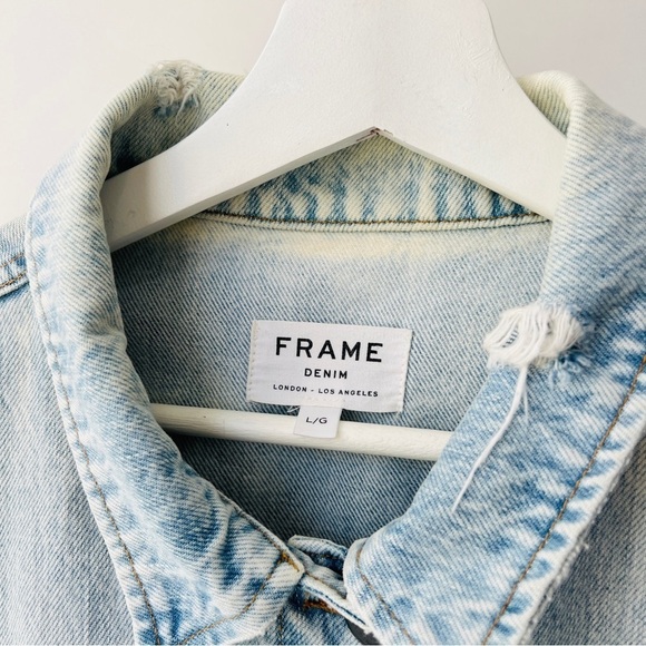 Frame Overlap Denim jacket in Cyclone, size L, E24 - Picture 5 of 10